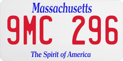 MA license plate 9MC296