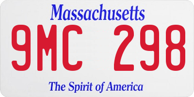 MA license plate 9MC298