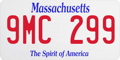 MA license plate 9MC299