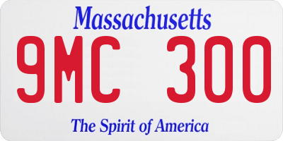 MA license plate 9MC300
