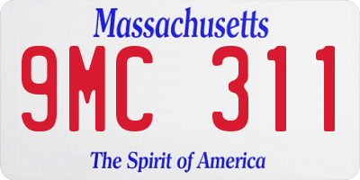 MA license plate 9MC311