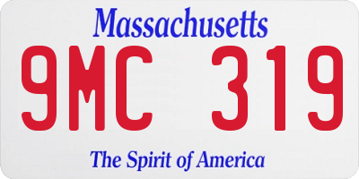 MA license plate 9MC319