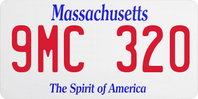 MA license plate 9MC320