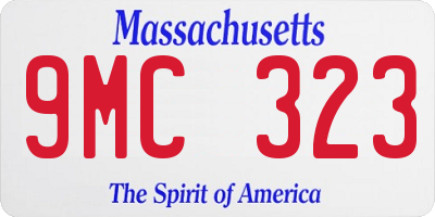 MA license plate 9MC323