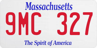 MA license plate 9MC327