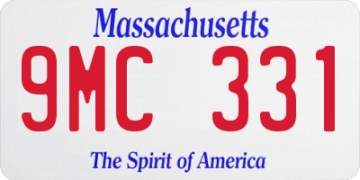 MA license plate 9MC331
