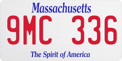 MA license plate 9MC336