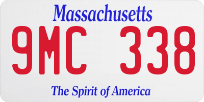 MA license plate 9MC338