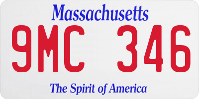 MA license plate 9MC346