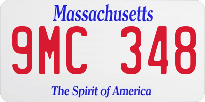 MA license plate 9MC348
