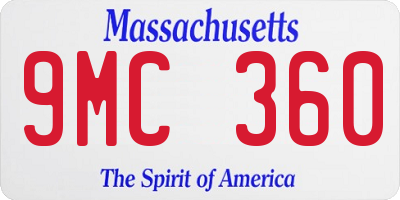 MA license plate 9MC360