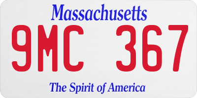MA license plate 9MC367