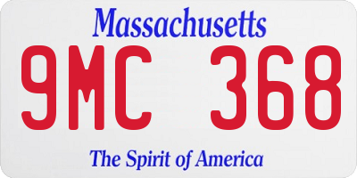 MA license plate 9MC368