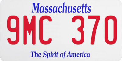 MA license plate 9MC370
