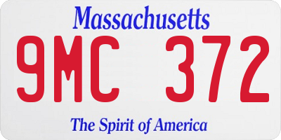 MA license plate 9MC372