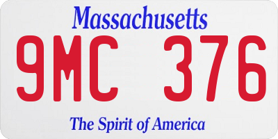 MA license plate 9MC376