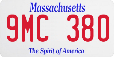 MA license plate 9MC380