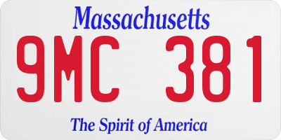 MA license plate 9MC381