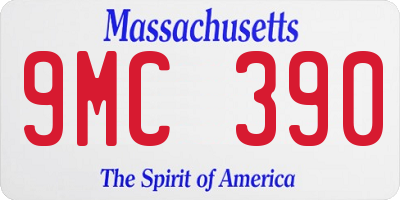 MA license plate 9MC390