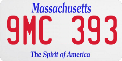 MA license plate 9MC393