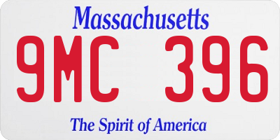 MA license plate 9MC396