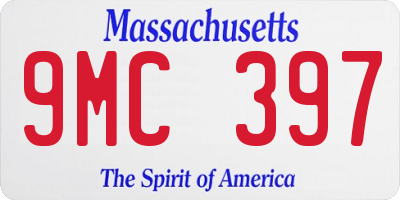 MA license plate 9MC397