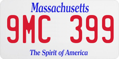 MA license plate 9MC399