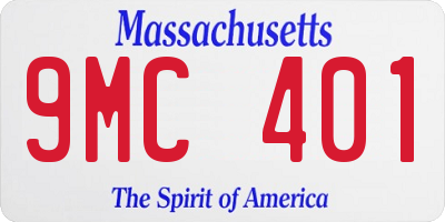 MA license plate 9MC401