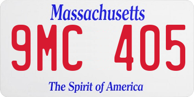 MA license plate 9MC405