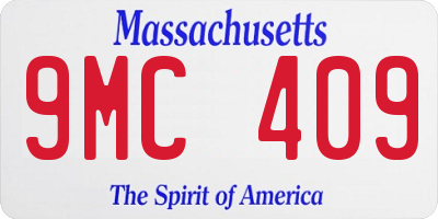 MA license plate 9MC409