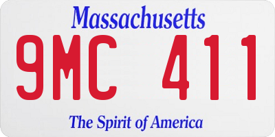 MA license plate 9MC411