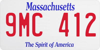 MA license plate 9MC412