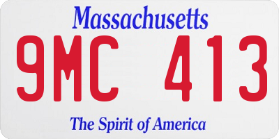 MA license plate 9MC413