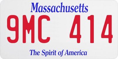 MA license plate 9MC414