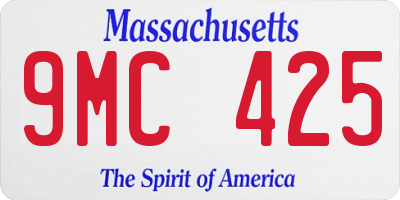 MA license plate 9MC425