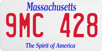 MA license plate 9MC428