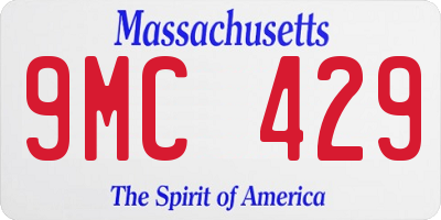 MA license plate 9MC429