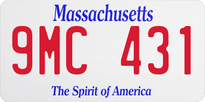 MA license plate 9MC431