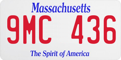 MA license plate 9MC436