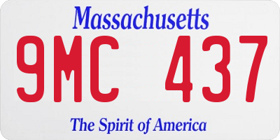 MA license plate 9MC437