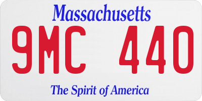 MA license plate 9MC440