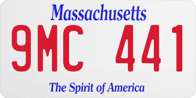 MA license plate 9MC441