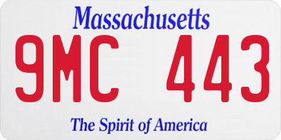 MA license plate 9MC443