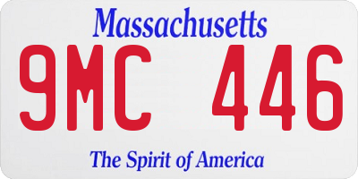 MA license plate 9MC446