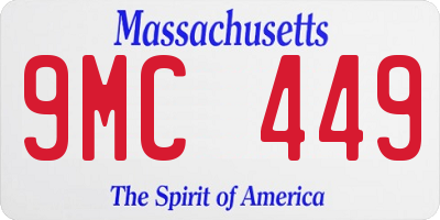 MA license plate 9MC449