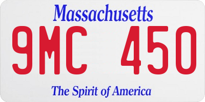 MA license plate 9MC450