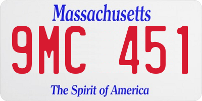 MA license plate 9MC451