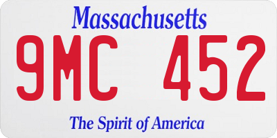 MA license plate 9MC452