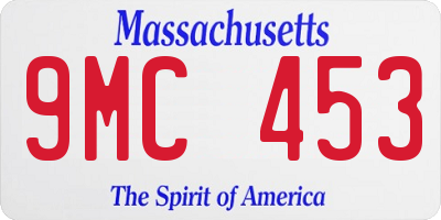 MA license plate 9MC453