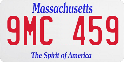 MA license plate 9MC459